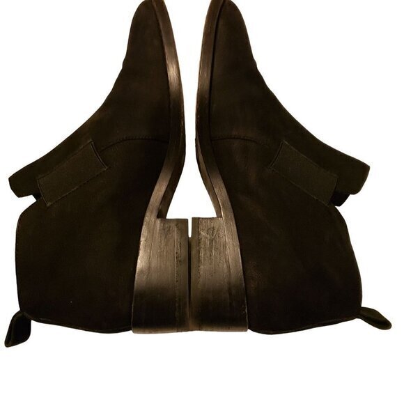 Eileen Fisher Black Suede Ankle Boots Booties Shoes Size 7.5 Pull-on - Picture 14 of 16